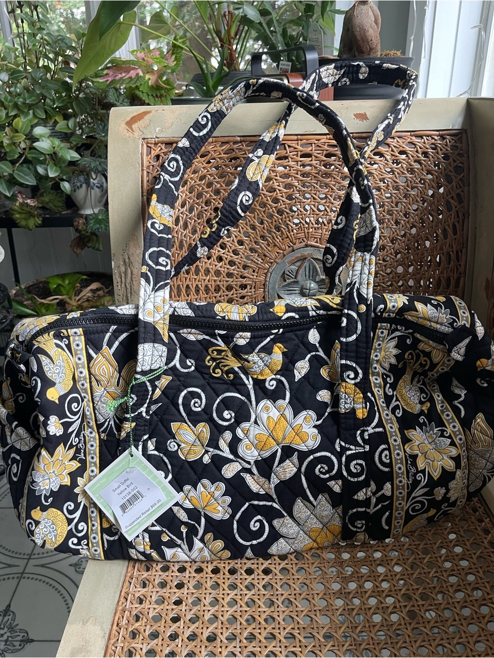 NWT Vera Bradley Retired “Yellow Bird” Small Duffel